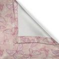 thumbnail image 6 of Ambesonne Pale Pink Valance & Curtain, Butterflies Ornate Wings, 55"x30", White Peach and Pink, 6 of 6
