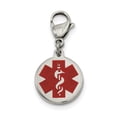 thumbnail image 1 of Pendentif Breloque Collier d'Alerte Médicale en Acier Inoxydable, 1 of 7