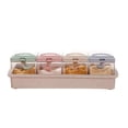 thumbnail image 1 of Cheers Boîte de Rangement pour Assaisonnements 4 Compartiments Séparables Transparent Cuisine Sucre Épices Sel, 1 of 5