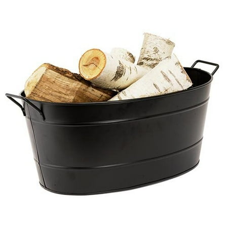 Minuteman International Black Steel Oval Hot Coal Tub