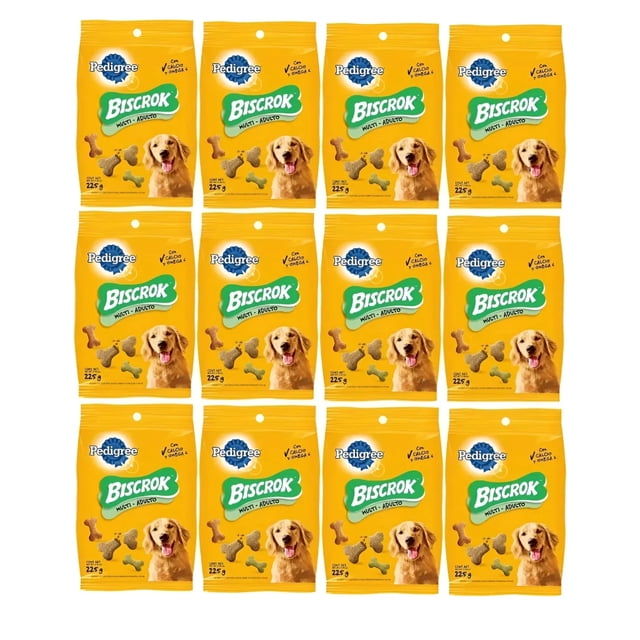 Caja Premios Pedigree Biscrok Multi Adulto 225g (12 Pzas)
