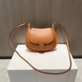 thumbnail image 4 of Bolso de cuero genuino para mujer, bolso de mano de diseño moderno, de lujo, mini bolso vintage de media luna, bolso bandolera con solapa de piel de vaca, 4 of 5