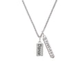 thumbnail image 2 of Delight Jewelry Silvertone Dance Silvertone Forever Bar Charm Necklace, 23", 2 of 4