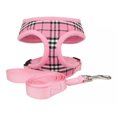 thumbnail image 2 of Pechera Arnes Para Perros Diseño A Cuadros Suave Con Correa, 2 of 8