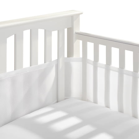 HALO Breathable Mesh Crib Liner for Full Sized Crib, White