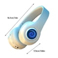 thumbnail image 3 of Back to School Gifts under $5 Wireless Bluetooth Headphones Over Ear With RGB Light And Mic 8 Hours Of Use Foldable Headset on Clearance, 3 of 8