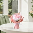 thumbnail image 6 of Knitted Flowers Valentine's Day Gifts Crochet Flower Bouquet Weaving Roses Handmade Crochet Flowers Handmade Knitted Flowers Crochet Flowers Preserved Flowers Pink 6.7 Inch (1Pcs), 6 of 6