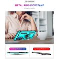 thumbnail image 2 of REQO Compatible with Motorola Moto Edge 2021 Case, Moto Edge 5G UW Case with HD Screen Protectors, Military-Grade Metal Ring Kickstand 15ft Drop Tested Shockproof Cover Case, Teal, 2 of 7