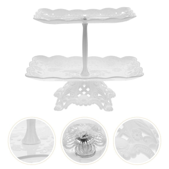 Masteelf Cupcake Cake Display Stand Display Biscuits 26.5x19x21cm White