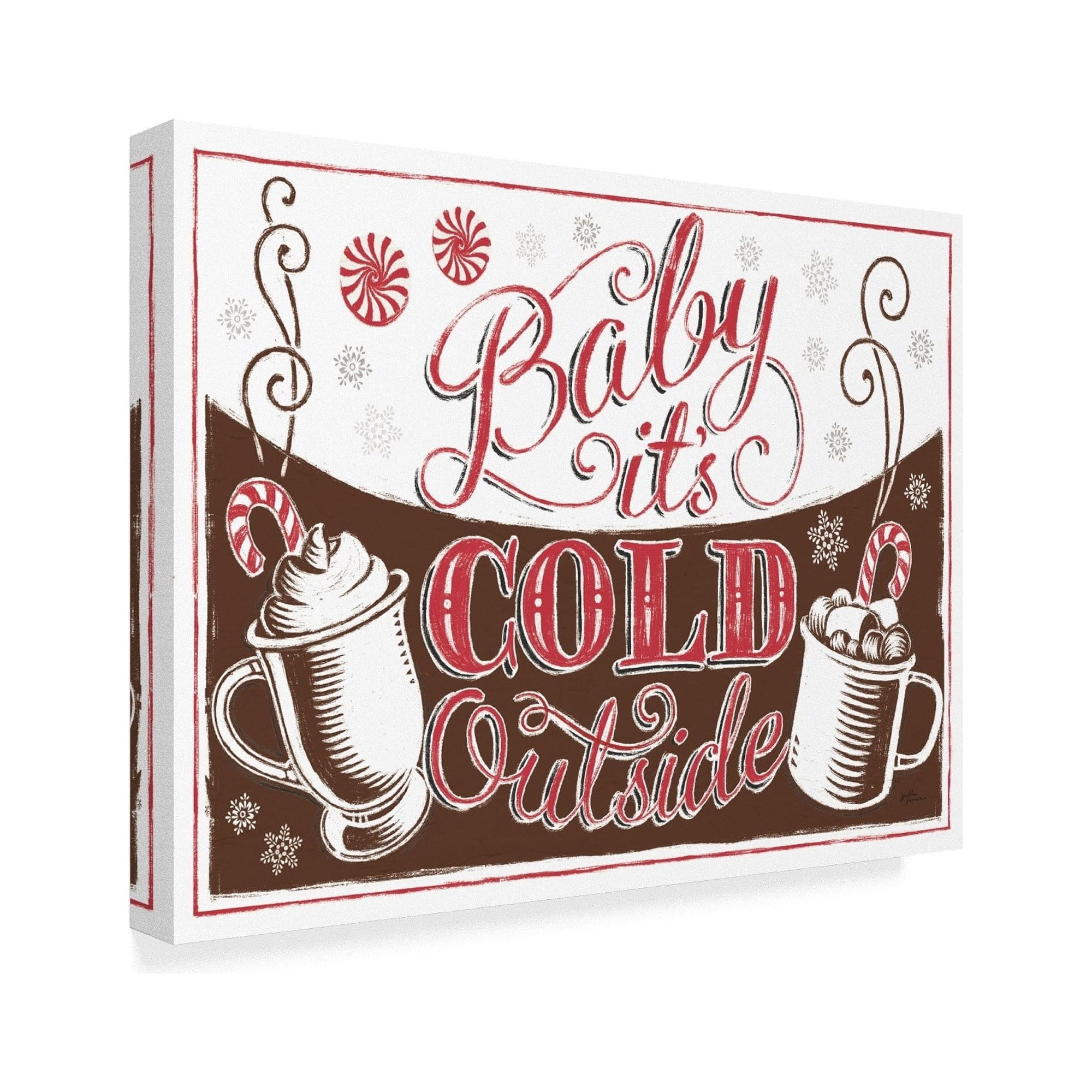 Trademark Fine Art 'Merry Little Christmas I Brown' Canvas Art by Janelle Penner