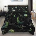 thumbnail image 1 of Juego de edredón Pamnest tamaño completo Boho Space Green Galaxy, 1 of 7