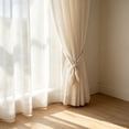 thumbnail image 6 of XiYing 2 Pack Adjustable Window Curtain Tiebacks | Cotton Rope Drape Holdbacks | Door Curtain Holder for Living Room Bedroom Kitchen | Linen Fabric Tie Backs for Home Window Decoration, 6 of 7