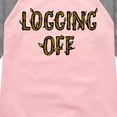 thumbnail image 3 of Instant Message - Logging Off - Toddler & Youth Girls Raglan Graphic T-Shirt, 3 of 5