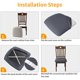 thumbnail image 5 of Fundas para Asiento de Silla Fuloon 4 piezas, removibles y lavables, gris, 5 of 7