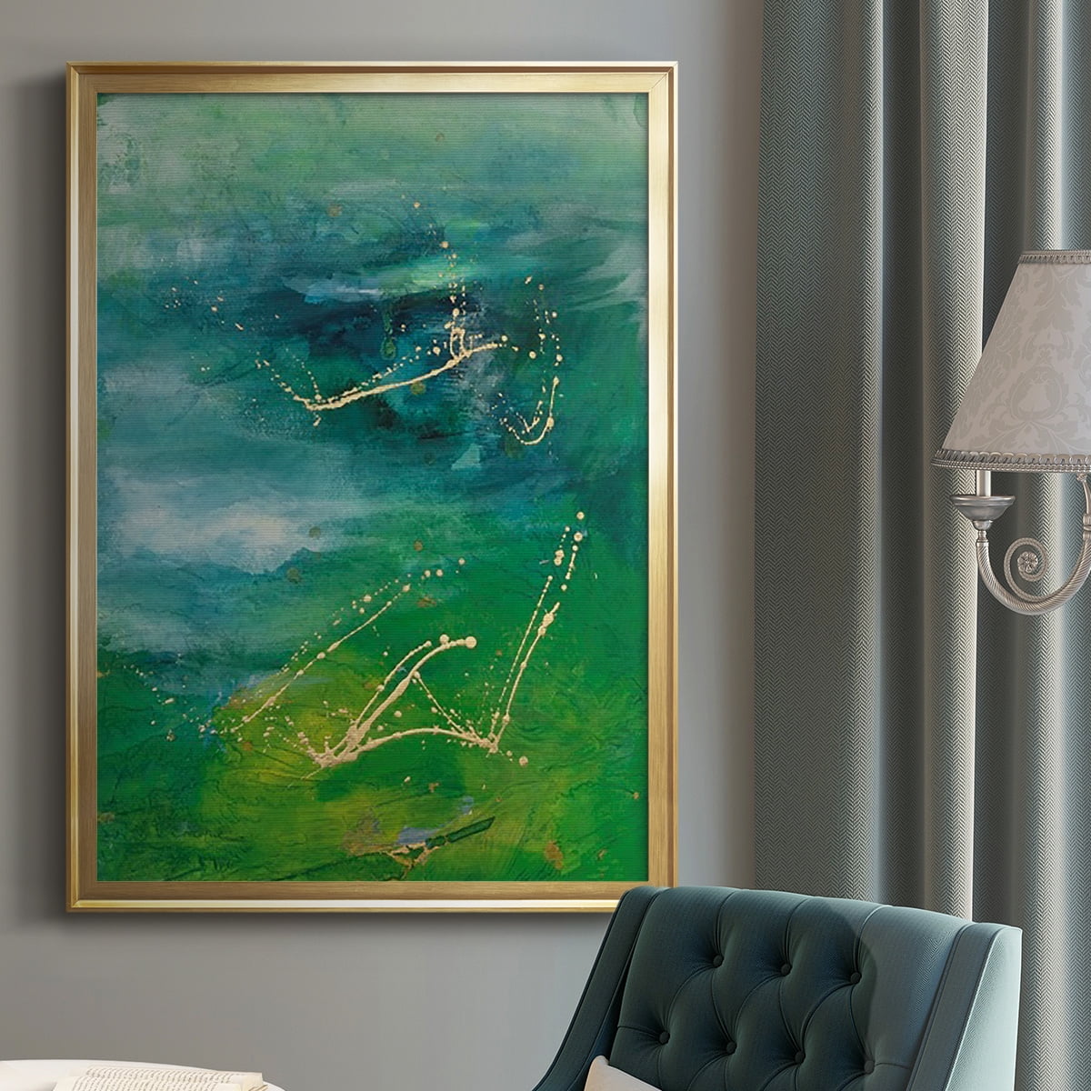 Peaceful Diptych I Premium Framed Print, in Gold, Black, or Silver - Ready to Hang