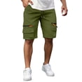 thumbnail image 5 of BVnarty Men's Summer Durable Multi-Pocket Cargo Shorts Solid Color Lightweight Outdoor Casual Shorts For Daily Sports And Activities Green XL, 5 of 6