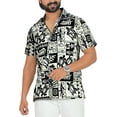 thumbnail image 2 of HAPPY BAY Men's Hawaiian Shirts Short Sleeve Button Down Shirt Mens Holiday Shirts Summer Beach Casual Tropical Shirts for Men Funny XL Aloha Turtle, Black, 2 of 6