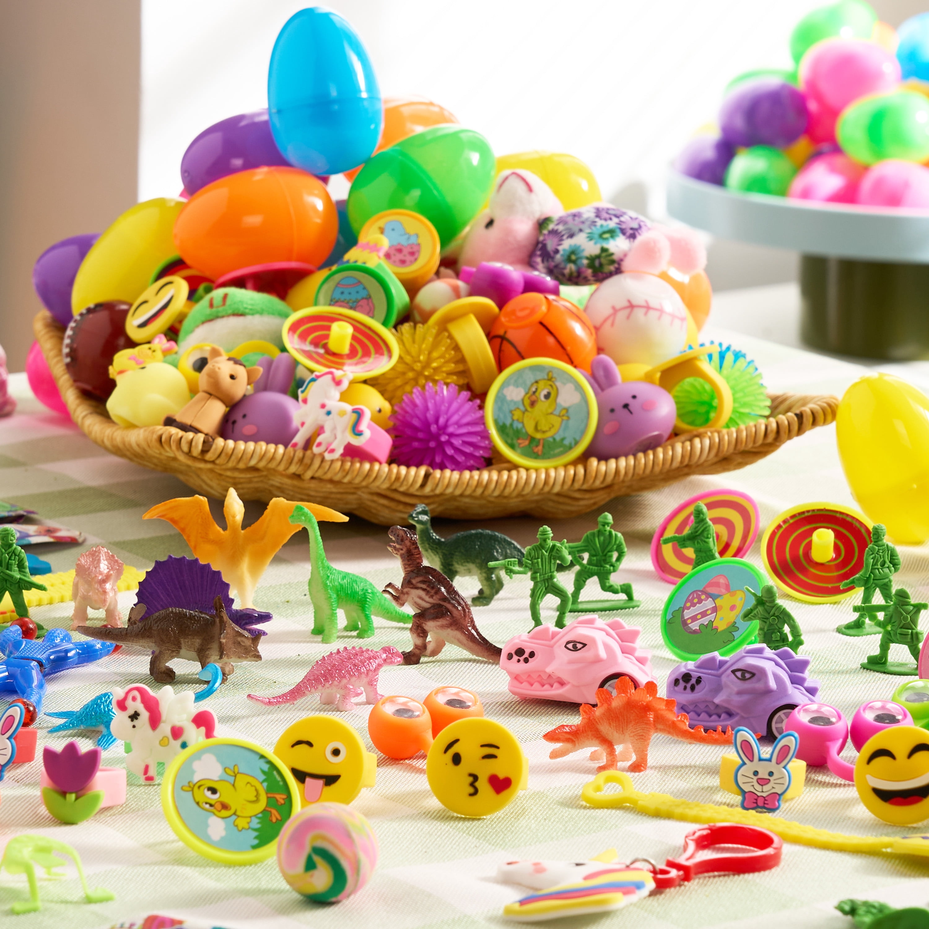 Joyfy 200 Packs Prefilled Easter Egg,Easter Egg with Toys Inside,Easter Basket Stuffers for Kids Easter Basket Classroom Exchange Toddler Boys Girls