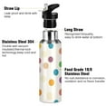thumbnail image 3 of Yayeee 20oz Insulated Water Bottle Double Wall Stainless Steel with Flip Straw Lid, Polka Dot, 3 of 7