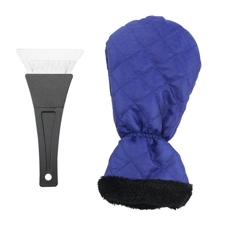 MATCC Ice Scraper Mitt for Car Windshield w/ Warm & Soft Fleece for Winter