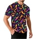 thumbnail image 3 of Ceisia Men's Loose Fit Mardi Gras Stripe T-shirt Short Sleeve Round Neck Festival Casual Daily Summer Tee Tops Purple XL Gifts, 3 of 5