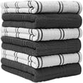 thumbnail image 5 of Bumble Towels Grey Cotton Window Pane Kitchen Towels (6 Count), 5 of 6