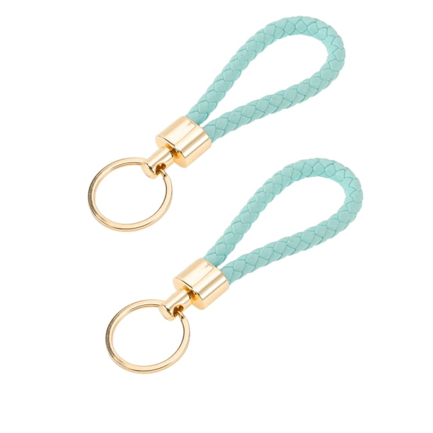 Llavero de Coche Único Bargains Llavero Universal con Anillo para Llaves de Fob para el Hogar Aleación de Zinc Tono Plateado Azul Pálido 2 Pcs