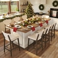 thumbnail image 6 of TrumanPick 26" Bar Stool Set of 4, Modern Counter Height Barstools Farmhouse Wooden Kitchen Island Chairs with Open Back for Kitchen Island, Beige, 6 of 18