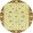 thumbnail image 1 of Ahgly Company Indoor Round Abstract Cinnamon Brown Oriental Area Rugs, 4' Round, 1 of 6