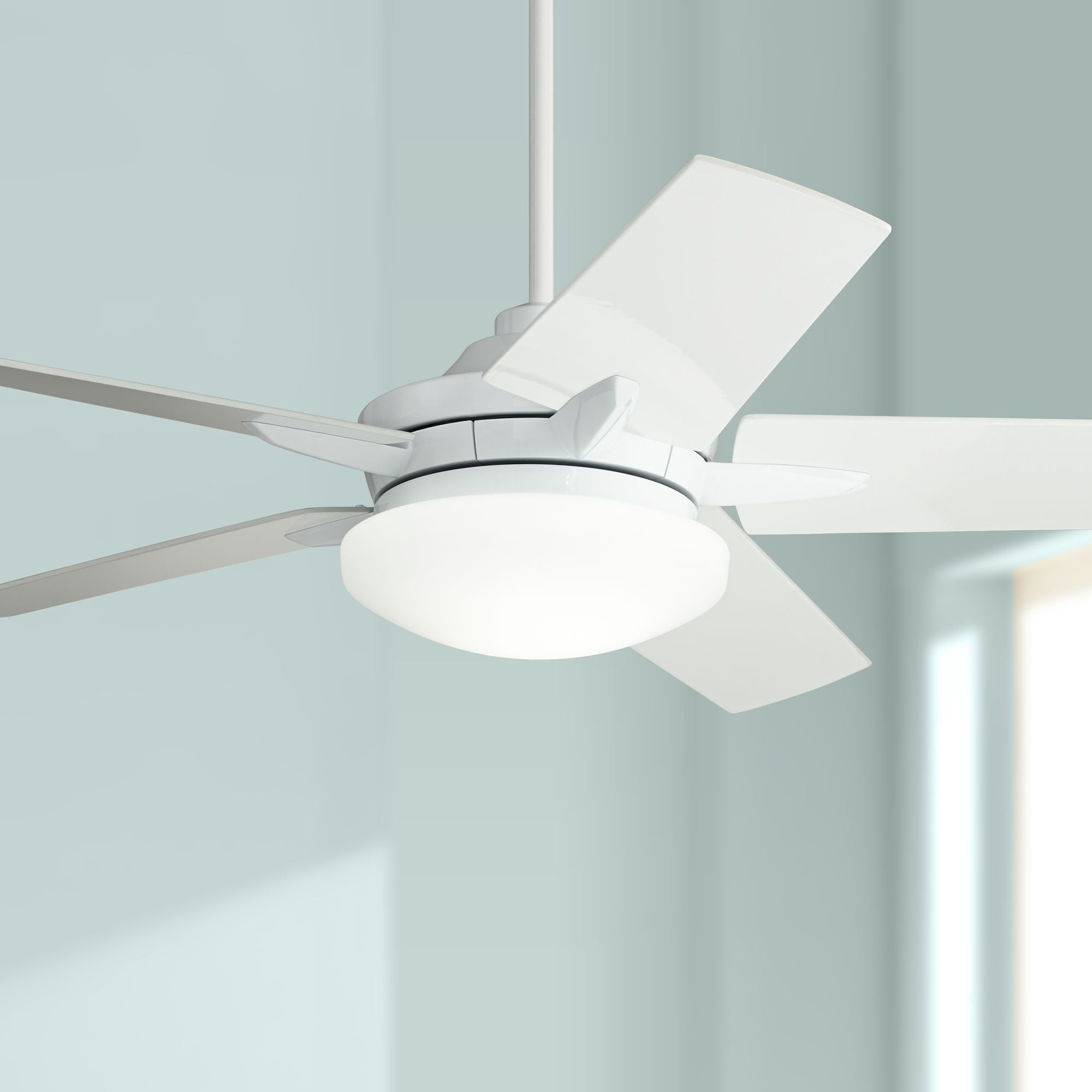 56 Casa Vieja Modern Ceiling Fan With Light Led Dimmable Remote White Opal Frosted Glass For Living Room Kitchen Bedroom Walmartcom Walmartcom