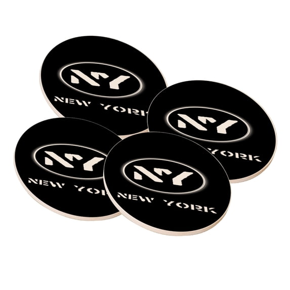 KuzmarK Sandstone Drink Coaster (set of 4) - New York