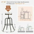 thumbnail image 5 of Homy Casa Set of 2 Studio Mixing Bar Stools with Ergonomic Comfort and Adjustable Height for Recording Rooms, Audio Booths and Home Studios, 5 of 8