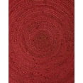 thumbnail image 3 of Red Dye Natural Jute Hand Made Round Living Room, Dining Room, Kitchen Farm House Area Rug Carpet Doormat 4" Feet (48 inch), 3 of 4
