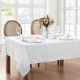 thumbnail image 2 of Elrene Home Fashions Caiden Elegance Damask Tablecloth, White, 60" x 102" Rectangle, 2 of 4