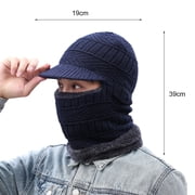 Balaclava Face Mask Men -Knit Beanie Ski Masks Neck Gaiter with Ears Covers for Running Outdoor, Mens Winter Hats for The Cold, Thermal Womens Adult Brimmed Ninja Caps
