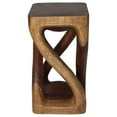 thumbnail image 7 of Haussmann® Wood Vine Twist Stool Accent Table 12 in x 22 in H Walnut Oil, 7 of 7