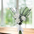 thumbnail image 5 of JYYYBF Wedding Bouquets for Bride Bridesmaid, Bride Bridal Bouquet Tossing Rustic Bouquet Artificial Flower Eucalyptus Leaf Hold Flower, 5 of 7