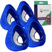 NuBliss CPAP Mask Liners, Pack of 4 - Reusable Mask Cover for ResMed F20 Mask, ResMed F10 Mask, Respironics Masks - Soft Cushion Cover Compatible with Most Full Face Masks (Blue)