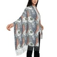 thumbnail image 4 of Honeii sparus aurata Print Scarf Oversized Scarf Tassel Fall Winter Thick Scarf Warm Shawl Women,Women's Scarves & Wraps, 4 of 8