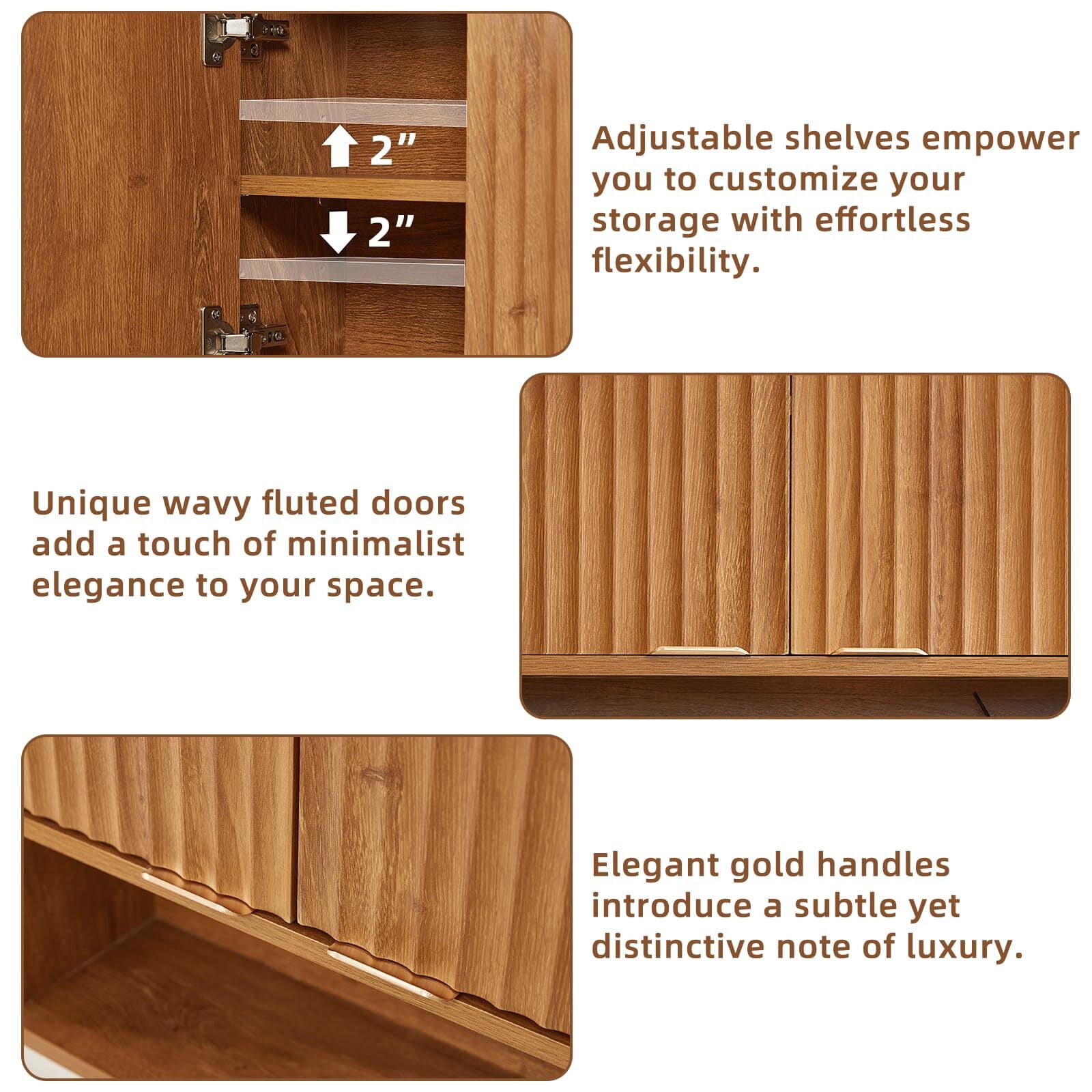 LELELINKY Rattan Wood Bathroom Wall Cabinet with Adjustable Shelf, Boho Medicine Cabinet for Over-Toilet Storage, Laundry Room, Tea Color
