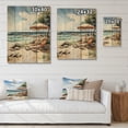 thumbnail image 4 of Designart "Photographed Beach Chairs III" Nautical & Beach Print on Natural Pine Wood, 4 of 5