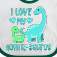 thumbnail image 4 of Inktastic I Love My Auntie-saurus Cute Brontosaurus Family Boys or Girls Baby Bib, 4 of 4