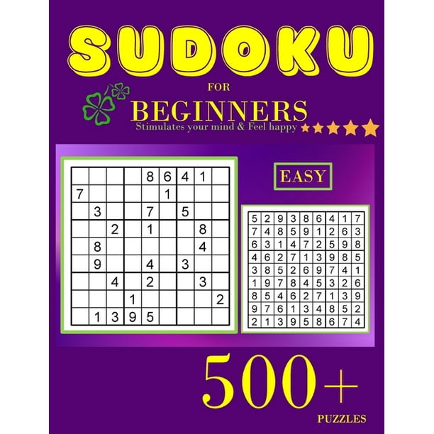 sudoku for beginners easy sudoku puzzles with solutions for beginners paperback walmart com
