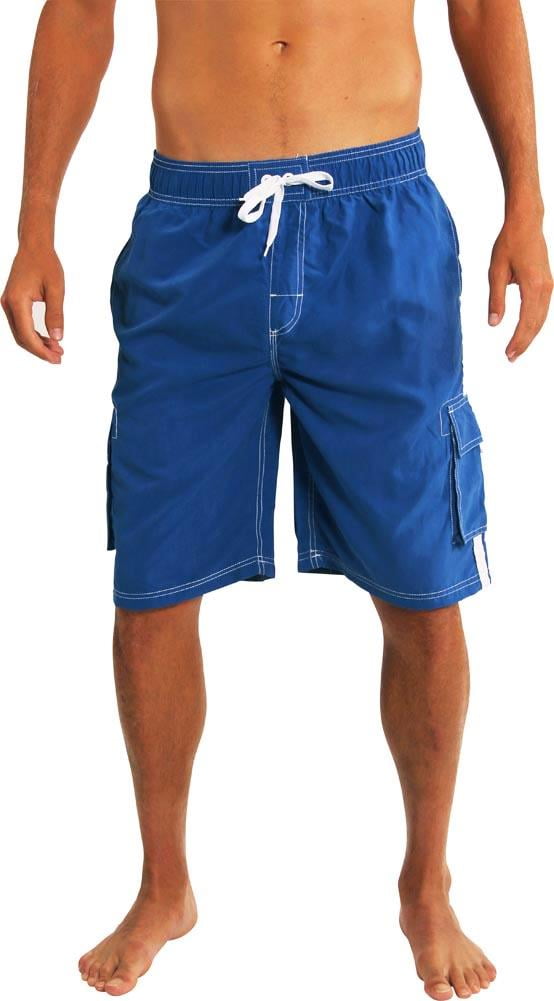 NORTY Norty Mens Big Extended Size Swim Trunks Mens Plus King Size Swimsuit thru 5X Royal