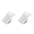 thumbnail image 2 of jesticaly USB Wireless 18 Keys Keyboard Professional Working Number Digital Keyboards Battery Powered for Laptop Computer White 2Set, 2 of 6