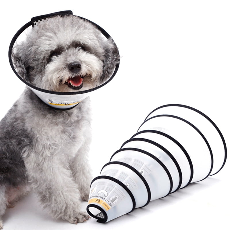 Cat Recovery Collar Adjustable Clear Pet Cone Kitten Recovery Collar