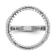 thumbnail image 5 of Solid 14k White Gold 1 / 10AE Diamond-Cut Coin Ring Band Size 5.5, 5 of 8