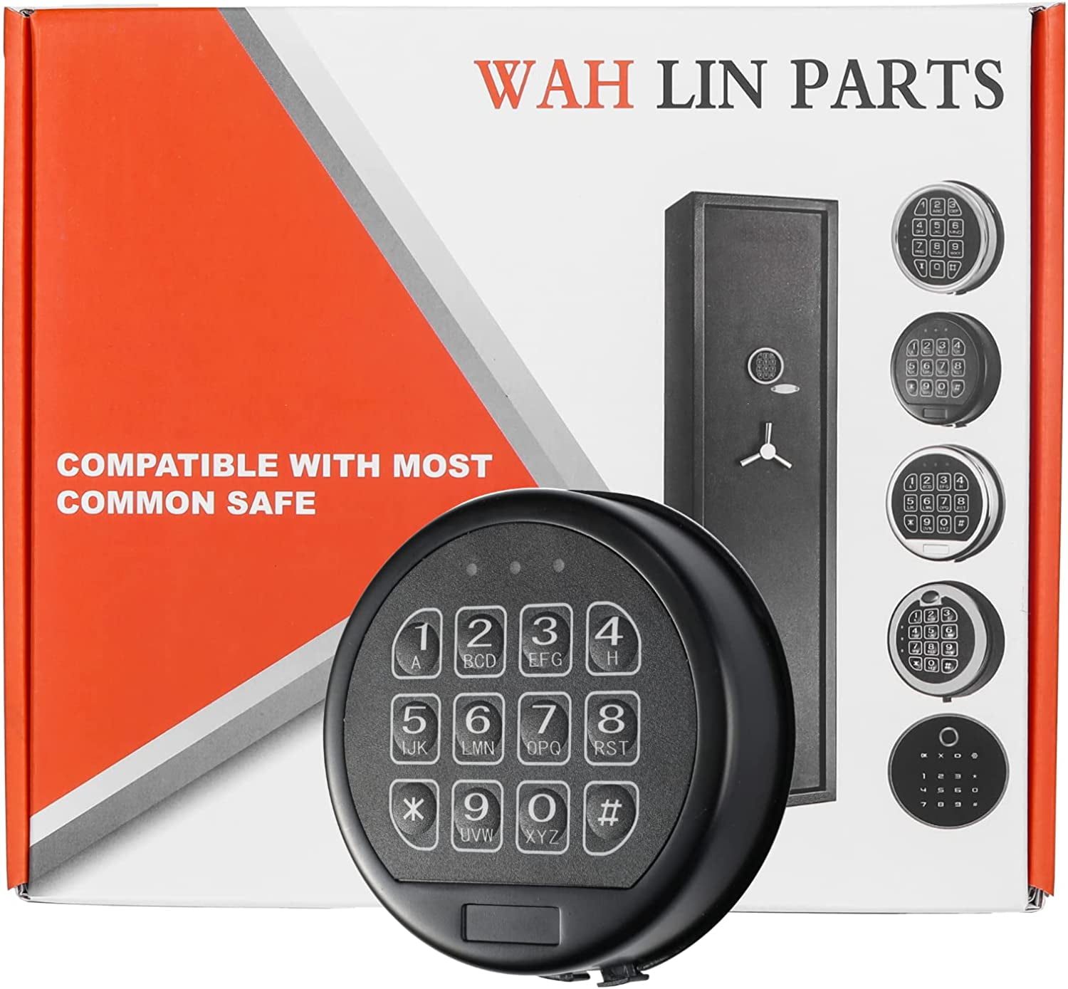 Wah Lin Parts High Security Gun Safe Lock Set, Black Keypad, 2 User Codes