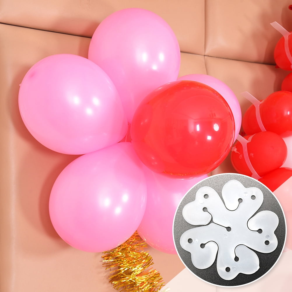 10 PCS Plum Balloon Tie Flower Balloon Clips Tools Birthday Wedding Party Decor