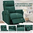 thumbnail image 4 of Electric Recliner Chair, Leather Recliners with USB Ports for Home Theater Seating, Green, 4 of 8